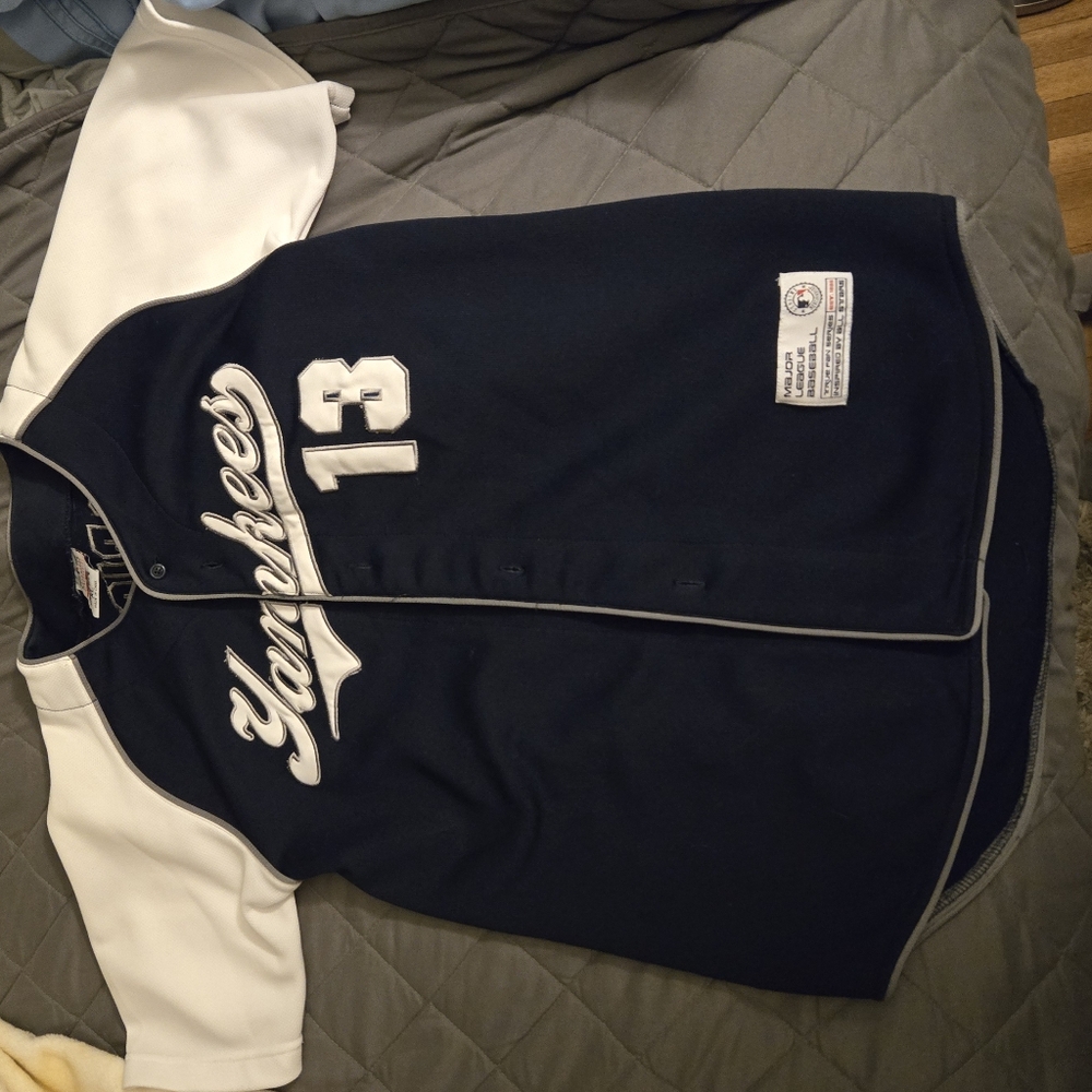 Yankees Baseball Jersey in Navy and White